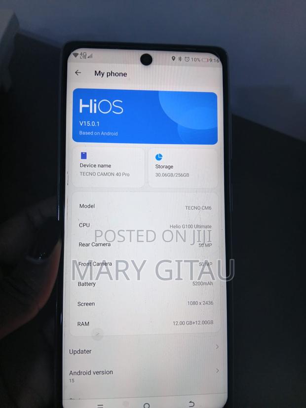 Tecno Camon 40 Pro 4G 256 GB Green - thumbnail 2