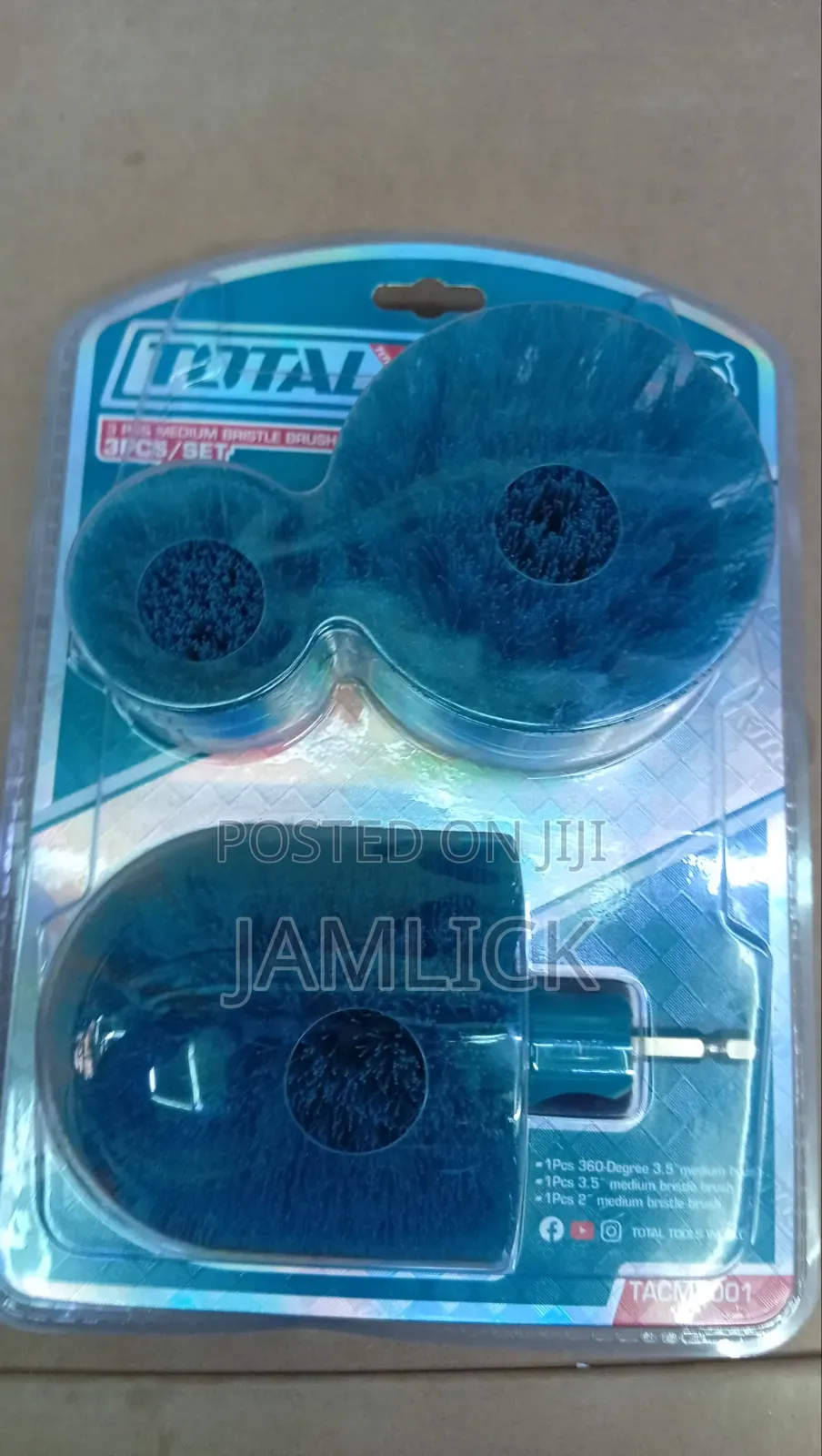 3pcs Medium Bristle Brush Set