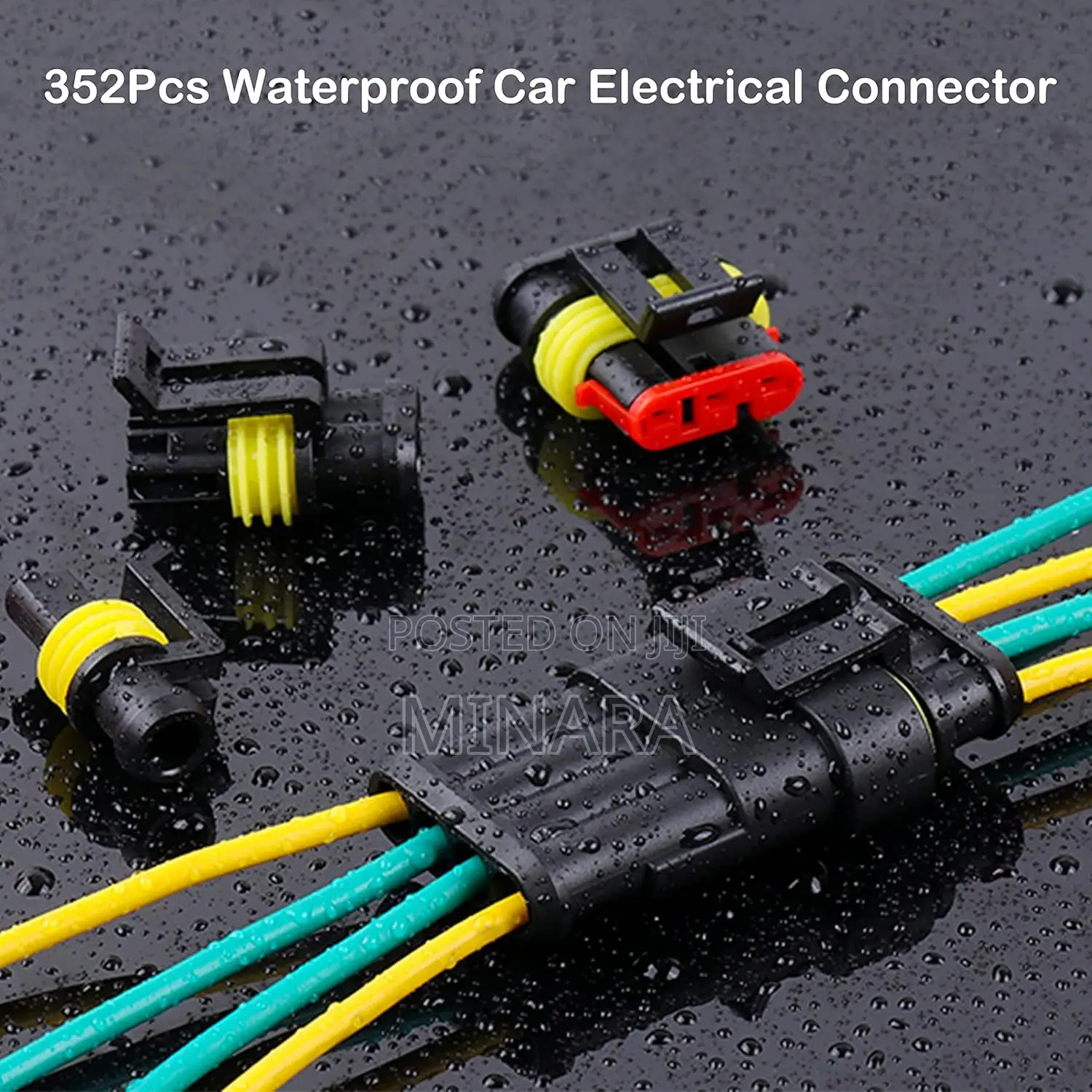 352 Pcs, Waterproof Automotive Wire Connectors Kit, 1 2 3 4 Pins