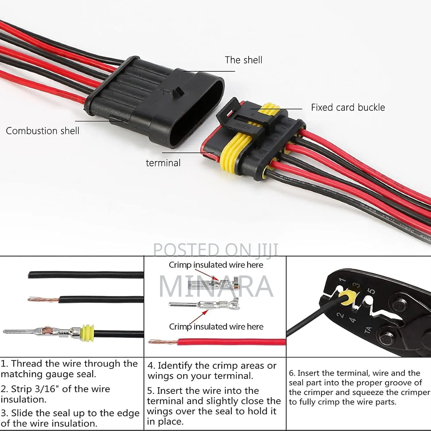 352 Pcs, Waterproof Automotive Wire Connectors Kit, 1 2 3 4 Pins