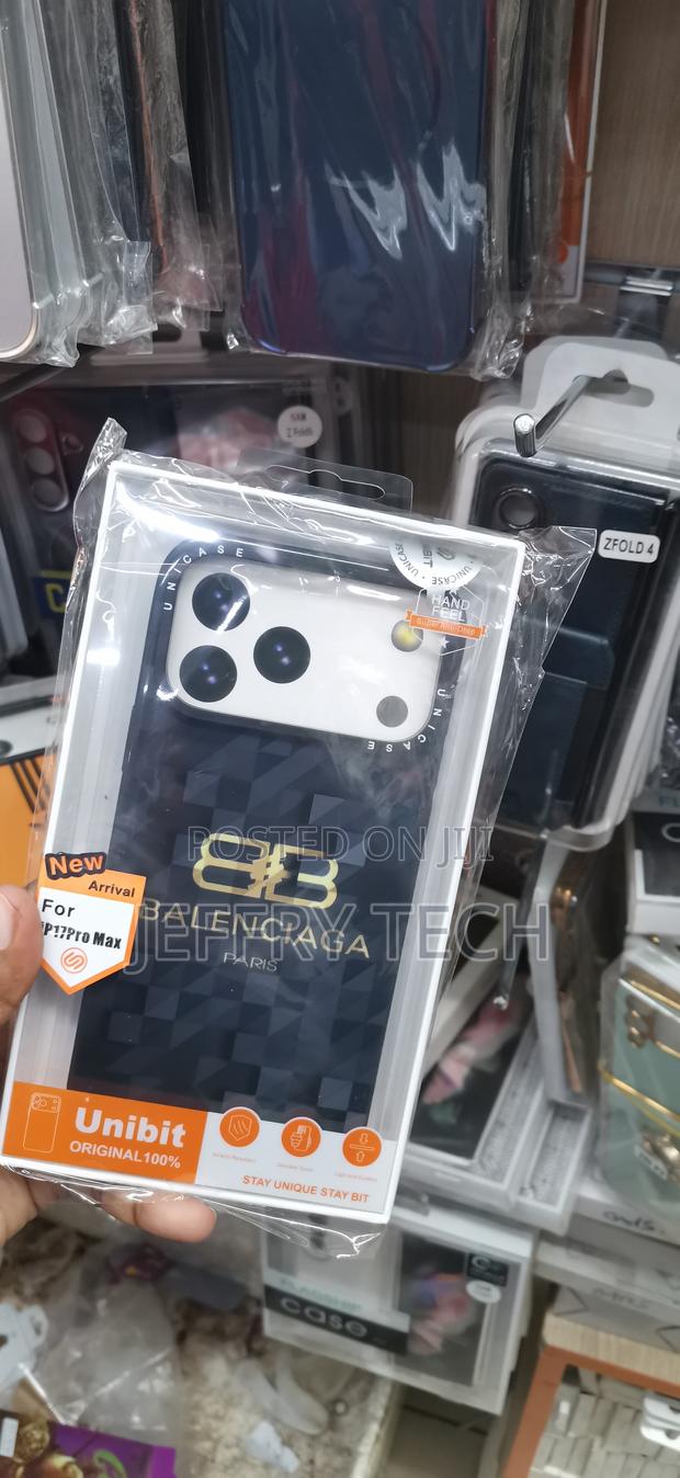 iPhone 17 Pro Max Balenciaga-Branded Dark, Checkered Pattern Case - thumbnail 2