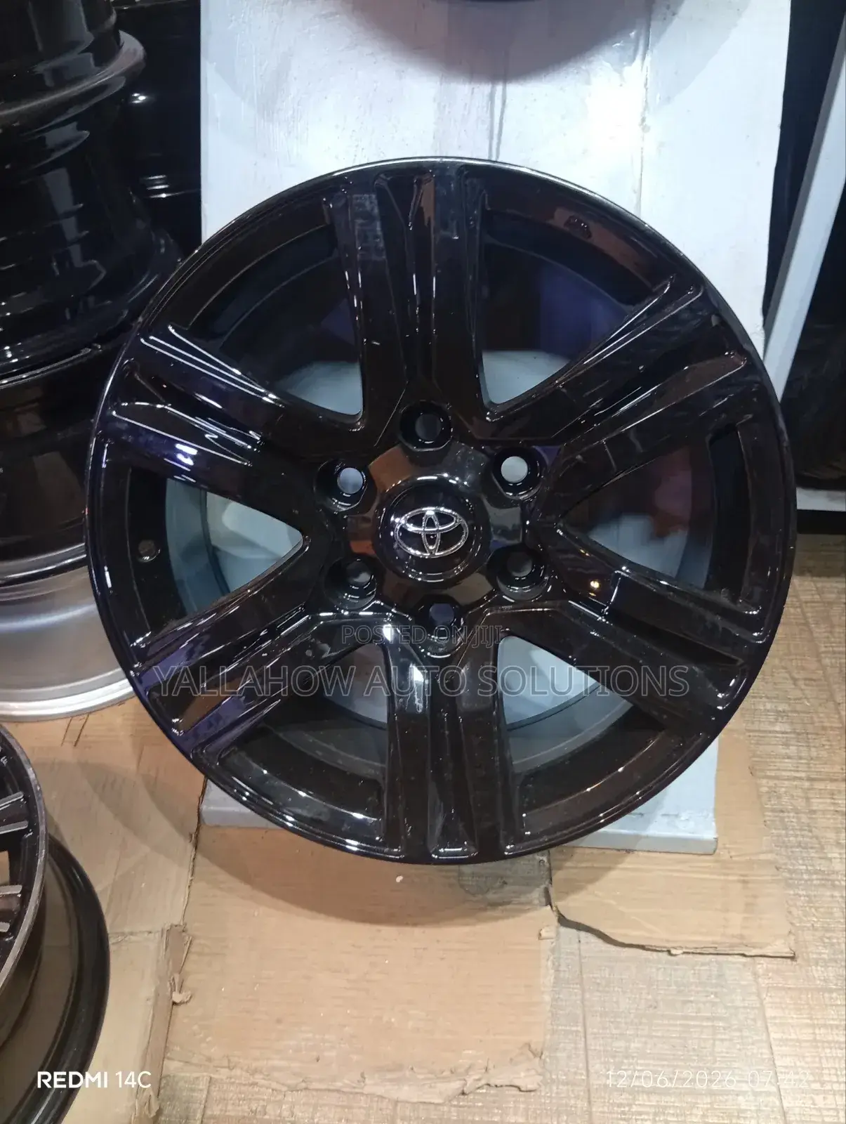 17-Inch Gloss Black Toyota Alloy Rims