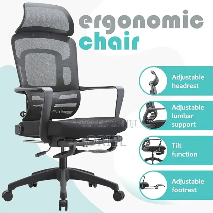 Office Chair : Executive Black Ergonomic Office Chair
