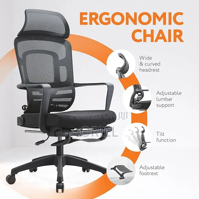 Office Chair : Executive Black Ergonomic Office Chair