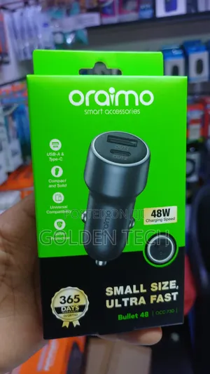 Oraimo Bullet 48 Compact 48w Car Charger With Pd 30w Qc 18w