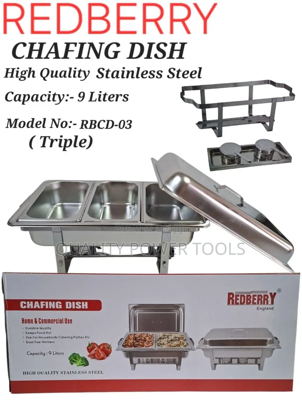 Stainless Steel 9 LTR Capacity Complete With Water Pan