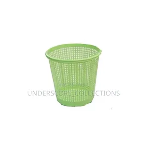 Green Plastic Waste Paper Basket Designed for Utility Cabinets