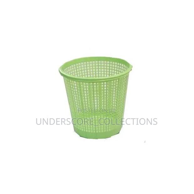 Green Plastic Waste Paper Basket Designed for Utility Cabinets