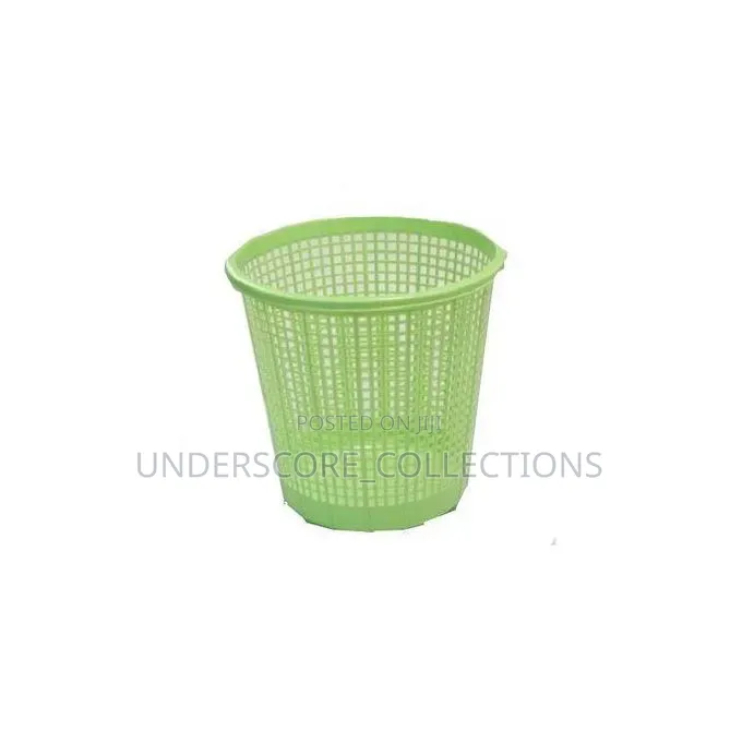 Green Plastic Waste Paper Basket Designed for Utility Cabinets
