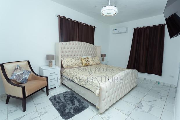Modern Upholstered 6 by 6 Bed With Cabinets