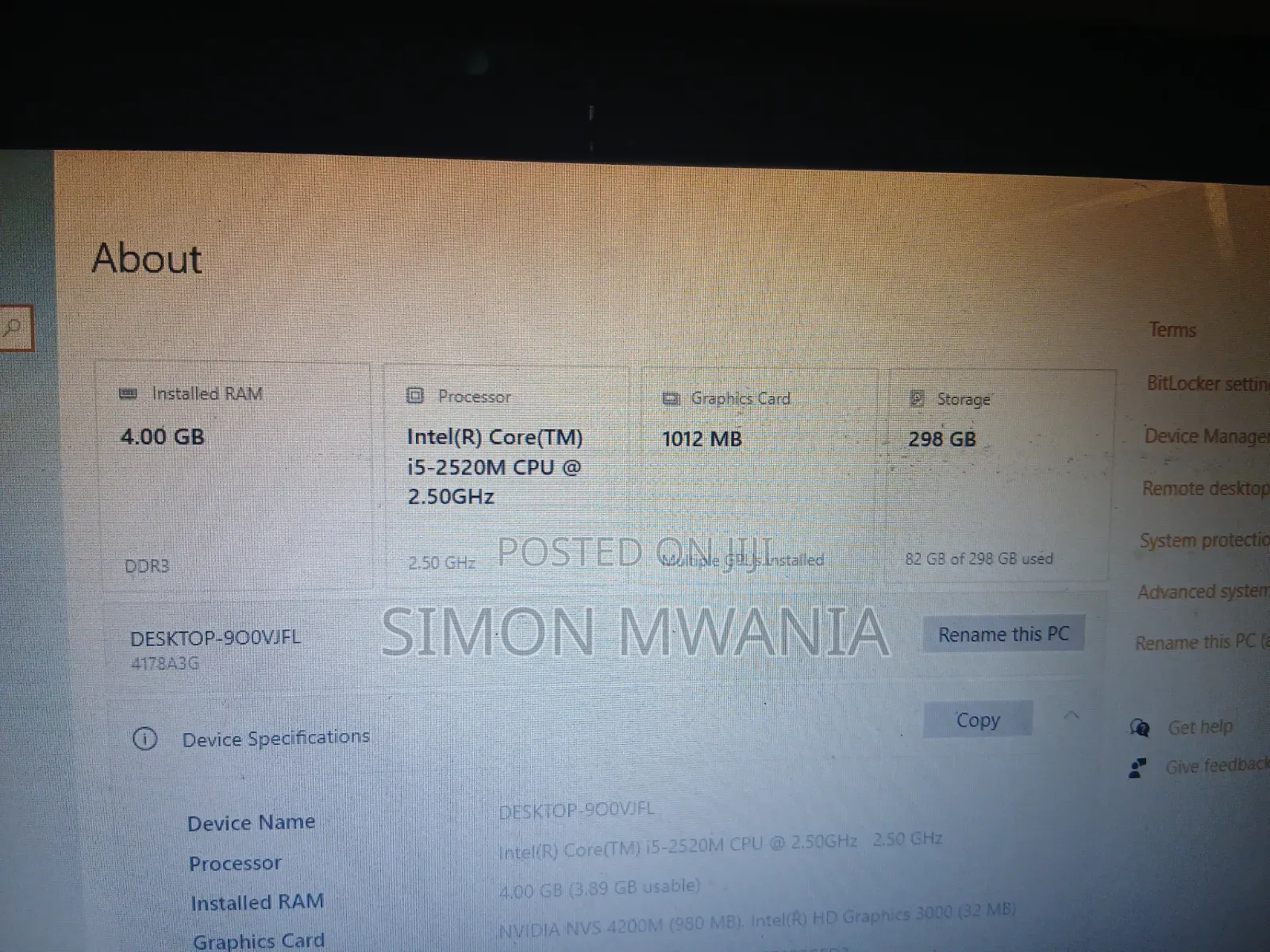 Laptop Lenovo Thinkbook 14 4GB Intel Core i5 SSD 320GB