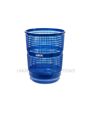 Blue Plastic Waste Paper Basket