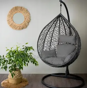 Balcony Chair: Modern Egg Basket Swing Chair for Patio With Cushions