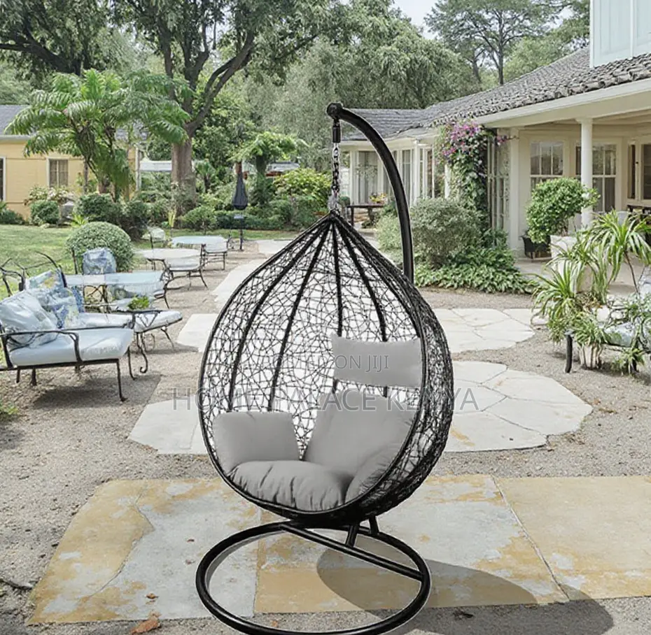 Balcony Chair: Modern Egg Basket Swing Chair for Patio With Cushions