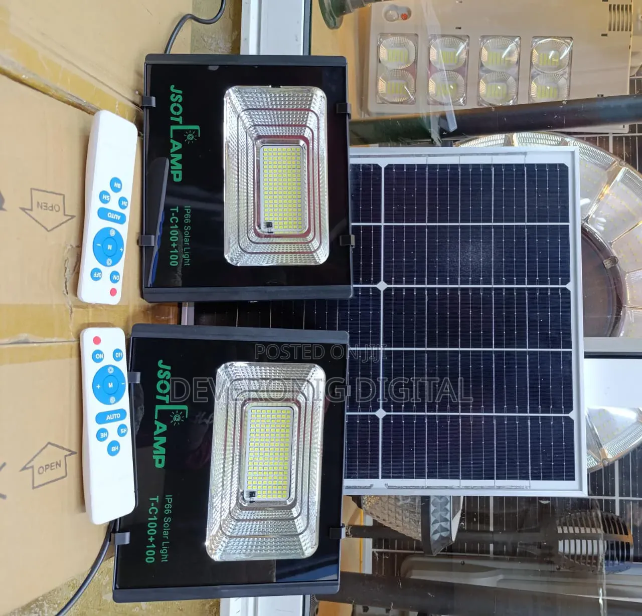 *2in1 100w+100w Solar Led Floodlight