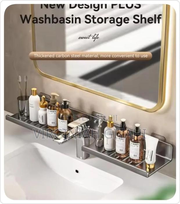 Metallic Faucet Storage Rack