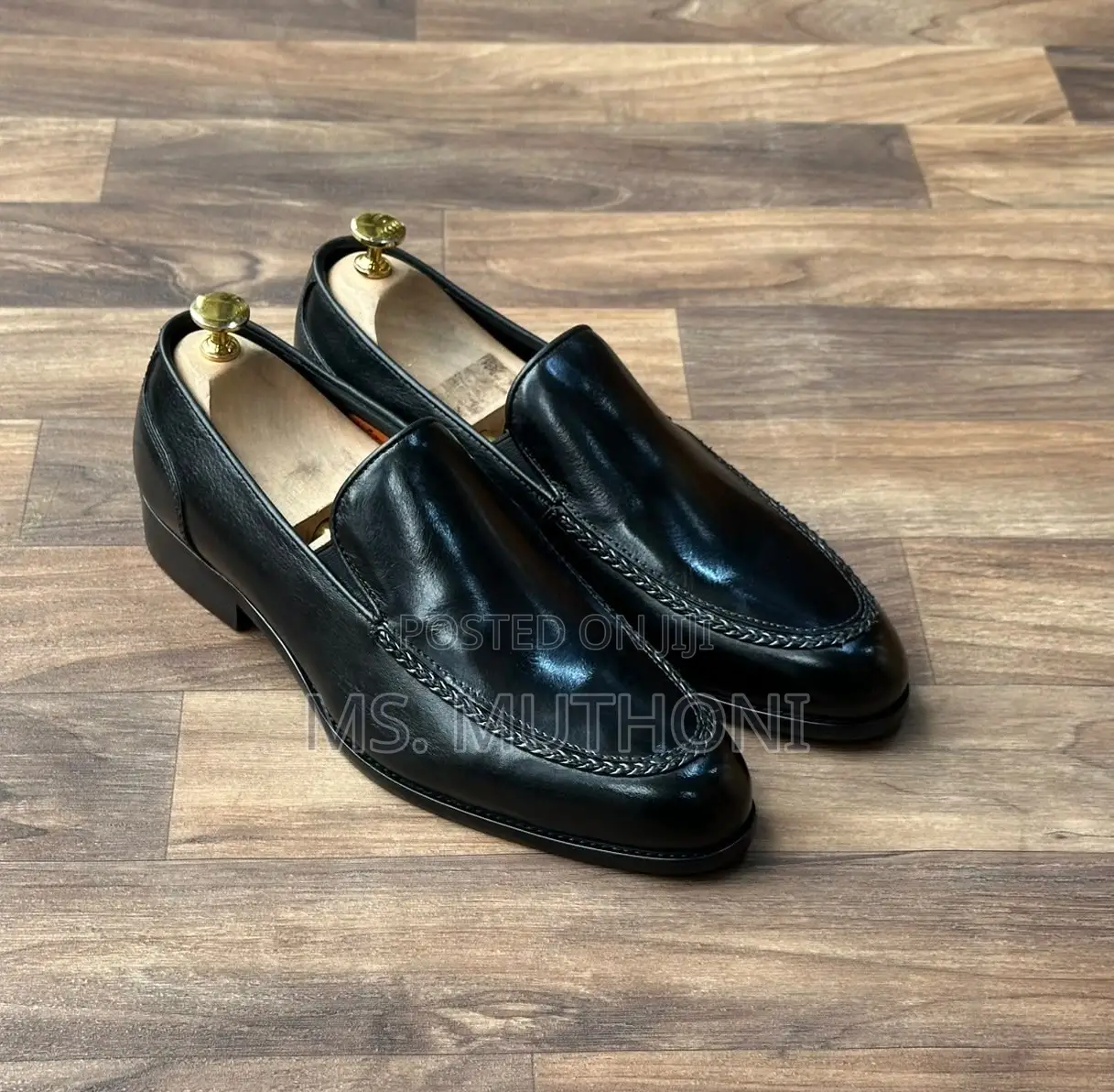 Black/ Tan Brown Brioni Leather Official Loafers Size 40-46