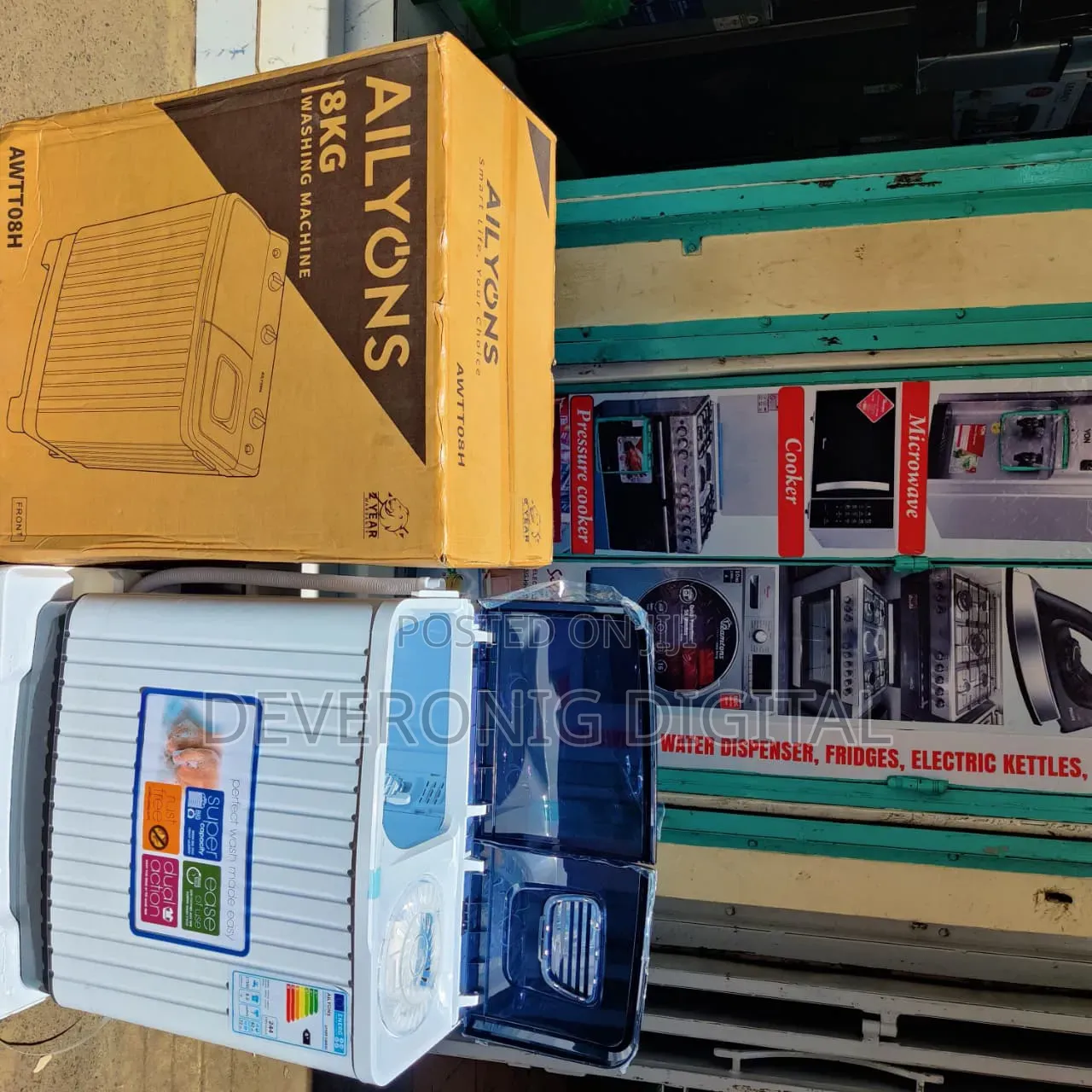 *Ailyons Washing Machine 8kg Twin Tub