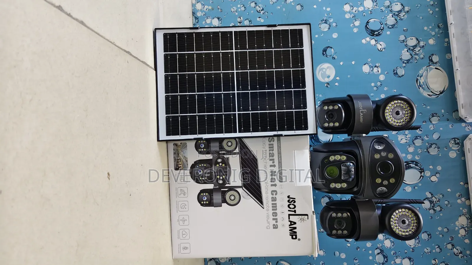 *Triple Lens 4g PTZ Solar CCTV Camera With Three Screens* 
