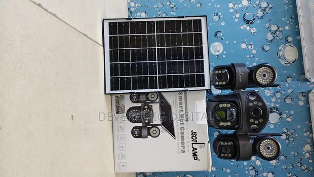 *Triple Lens 4g PTZ Solar CCTV Camera With Three Screens*  - thumbnail 2