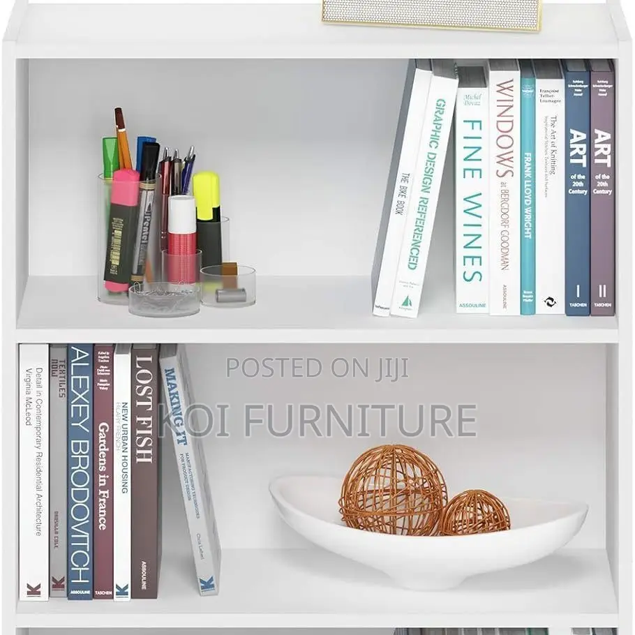 Storage Unit; 3-Tier Wooden Bookcase Storage Cabinet