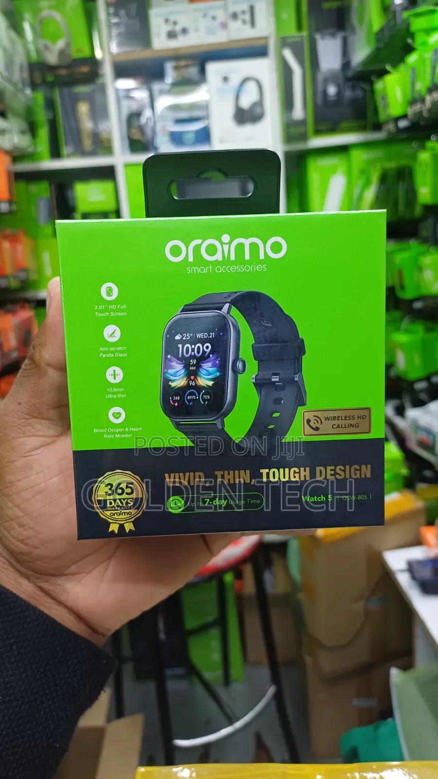 Oraimo Watch 5 2.01" Hd Panda Glass 1atm Smart Watch