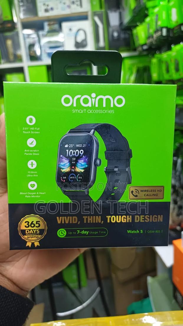 Oraimo Watch 5 2.01" Hd Panda Glass 1atm Smart Watch - thumbnail 2