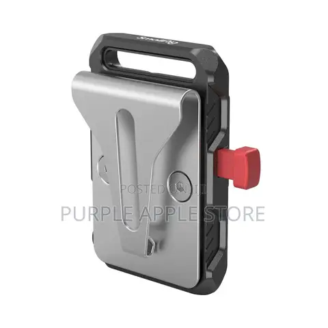 Mini v-Mount Battery Plate With Belt Clip
