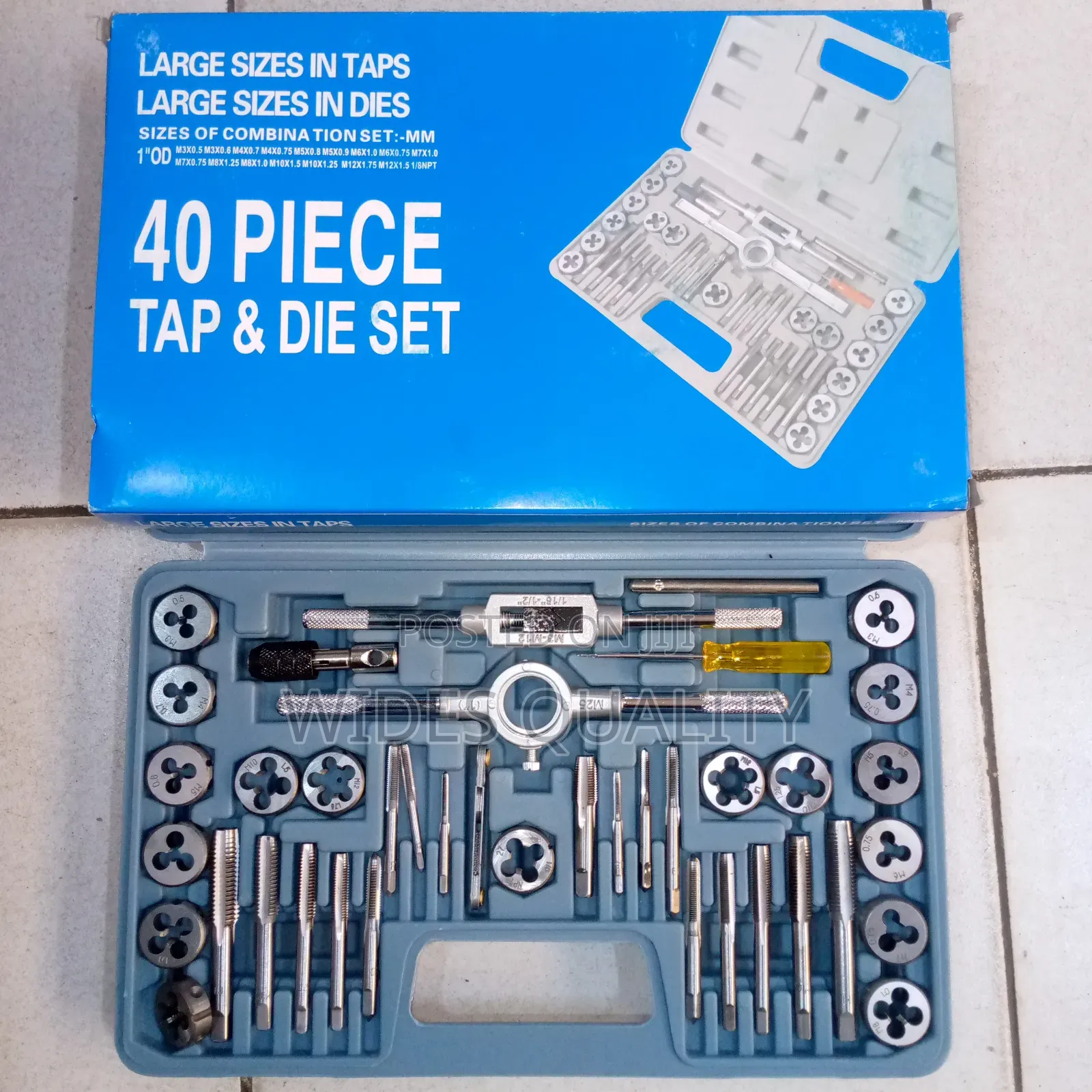40-Piece Metric Tap and Die Set.