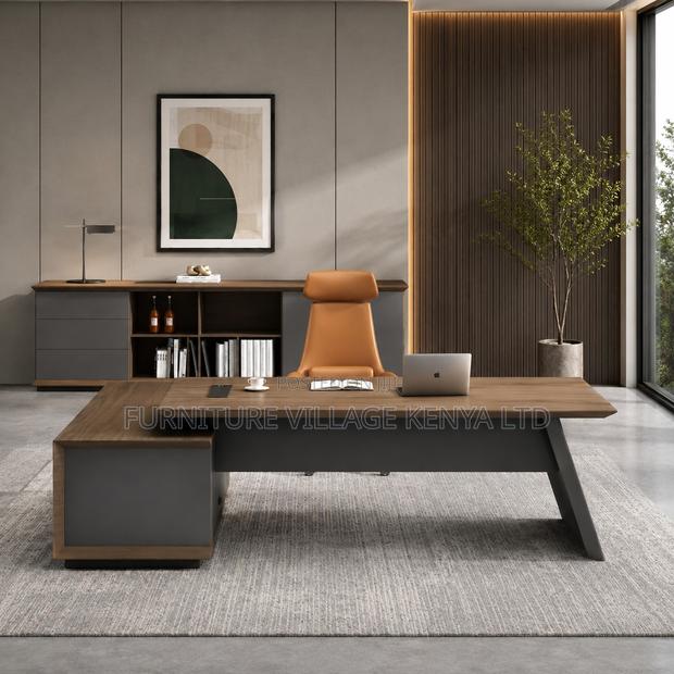Imported Ceo's Table With Extension - thumbnail 2