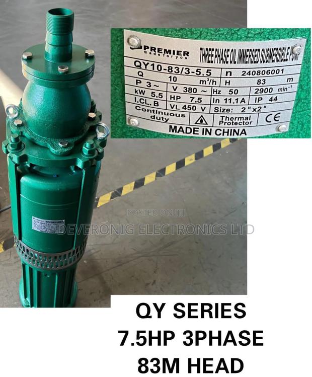 3phase Oil Impressed Submersible Water Pump 7.5hp 83m Head