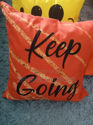 Keep Going Mustard Throw Pillow Case