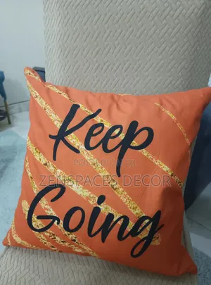 Keep Going Mustard Throw Pillow Case