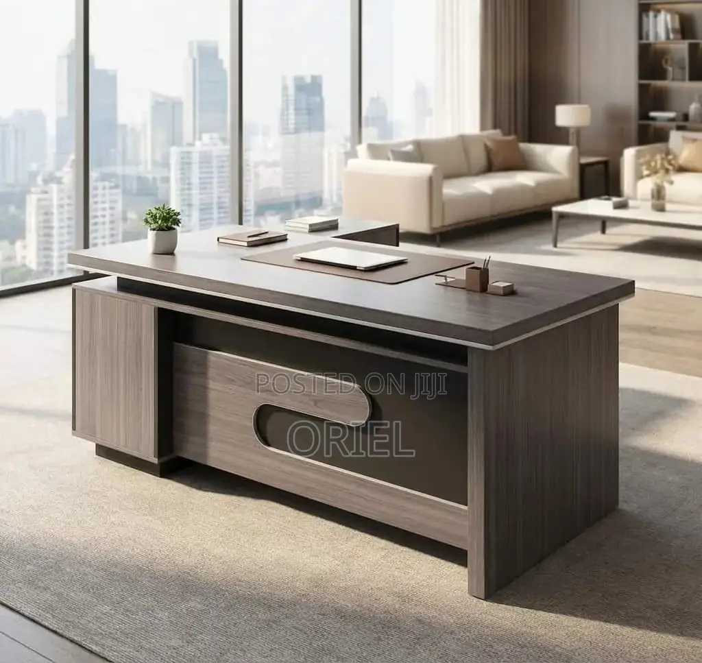 Office Desk : L-Shaped 160cm Executive Office Desk