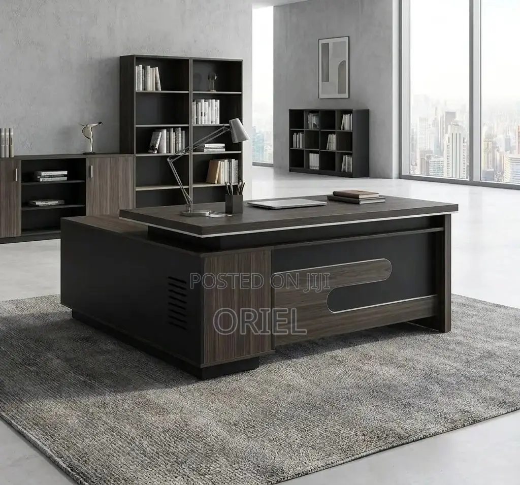 Office Desk : L-Shaped 160cm Executive Office Desk