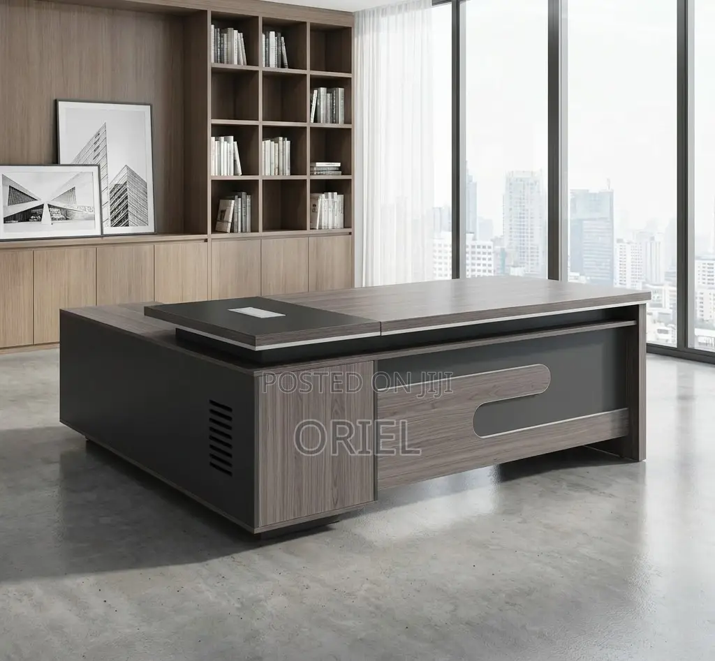 Office Desk : L-Shaped 160cm Executive Office Desk