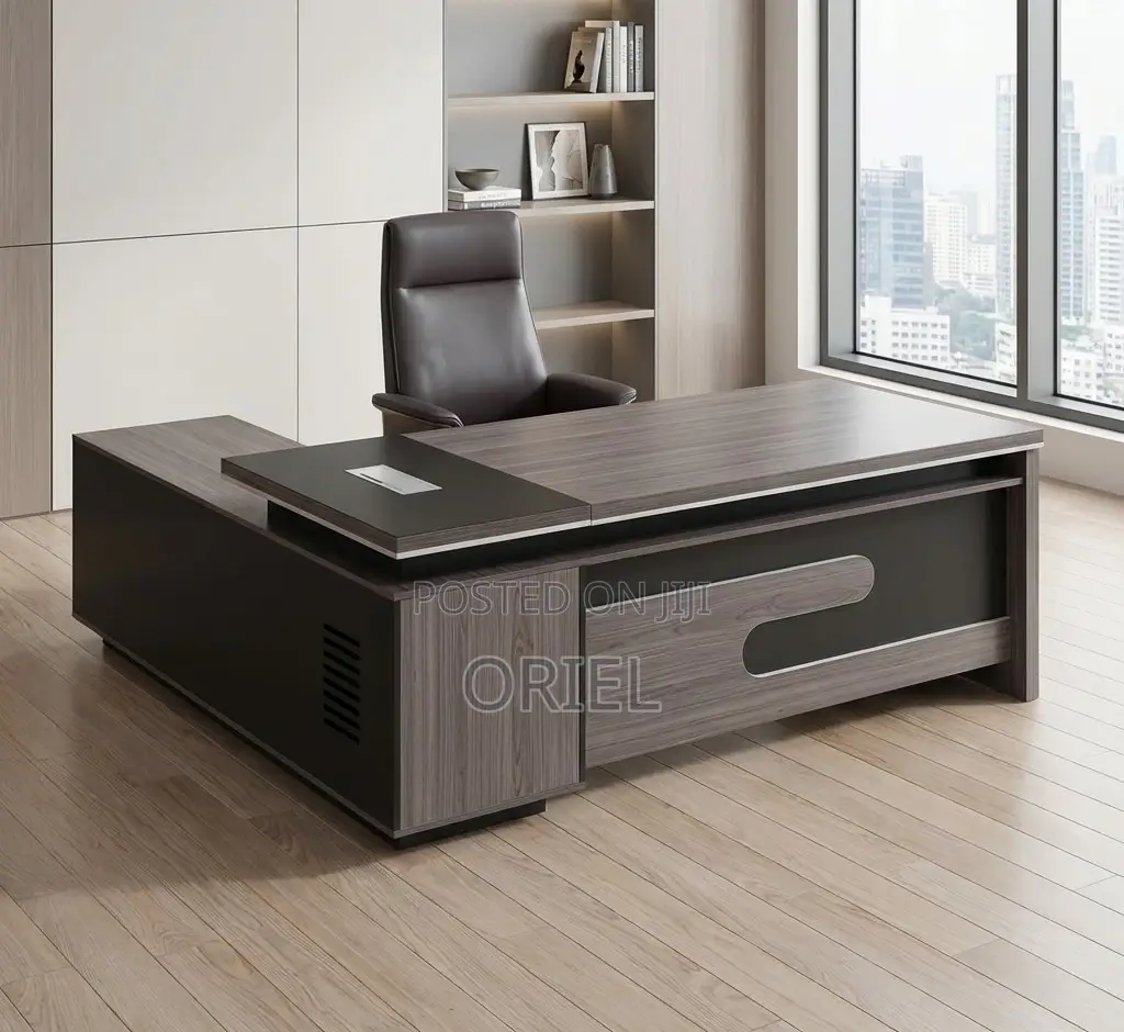 Office Desk : L-Shaped 160cm Executive Office Desk