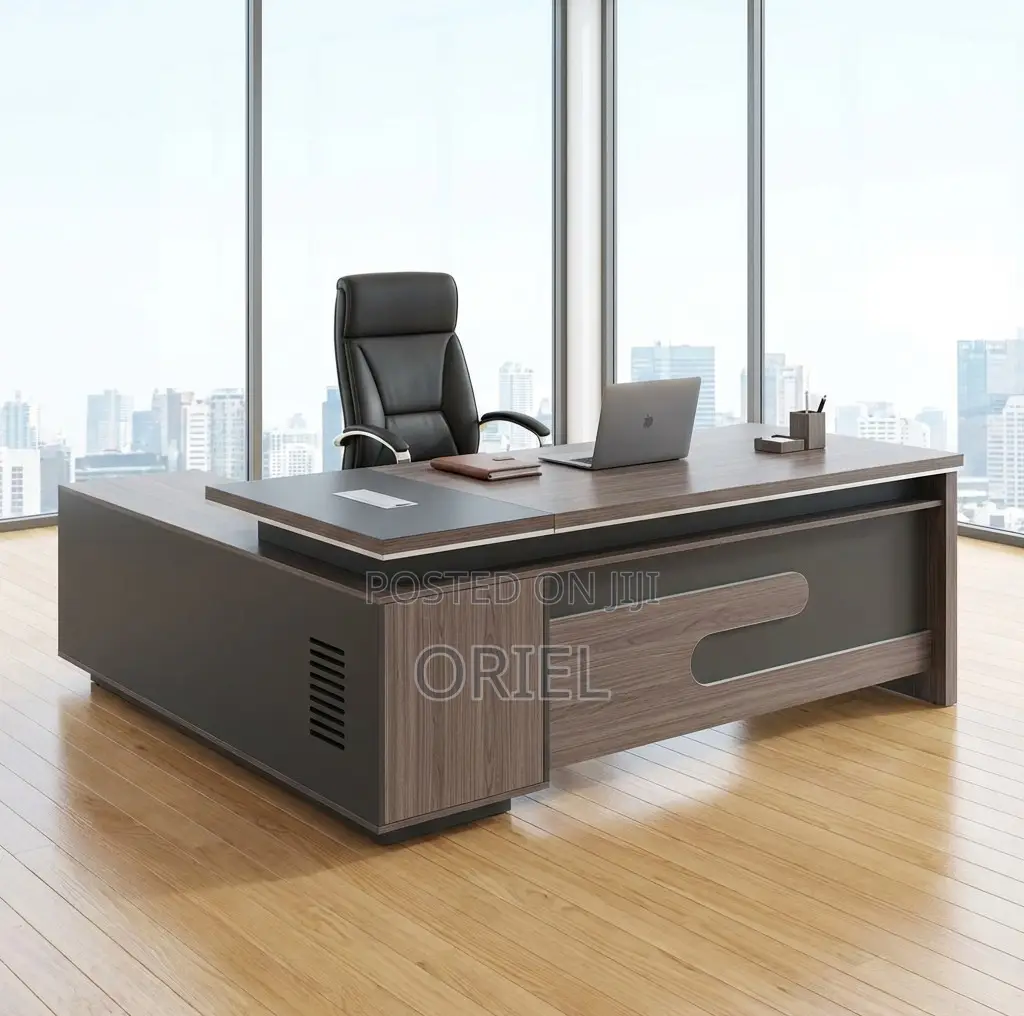 Office Desk : L-Shaped 160cm Executive Office Desk