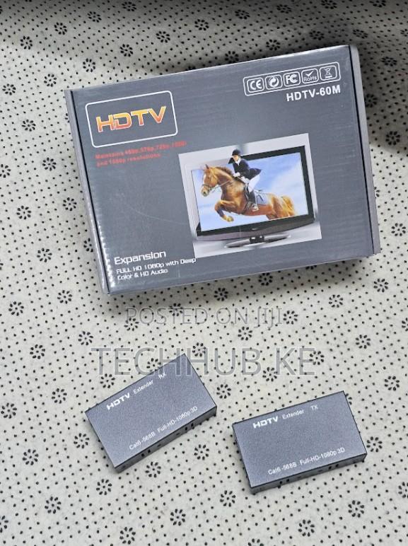 Hdmi Extender 60m Over Cat5/Cat6 Full Hd 1080p Network Extender