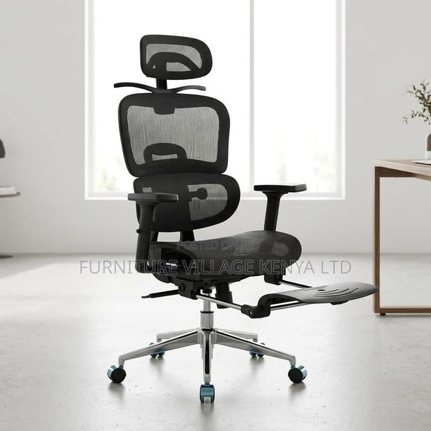 Home Mesh Chair With Footrest. - thumbnail 3