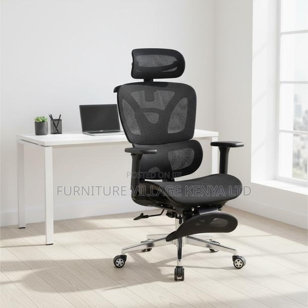 Home Mesh Chair With Footrest. - thumbnail 8