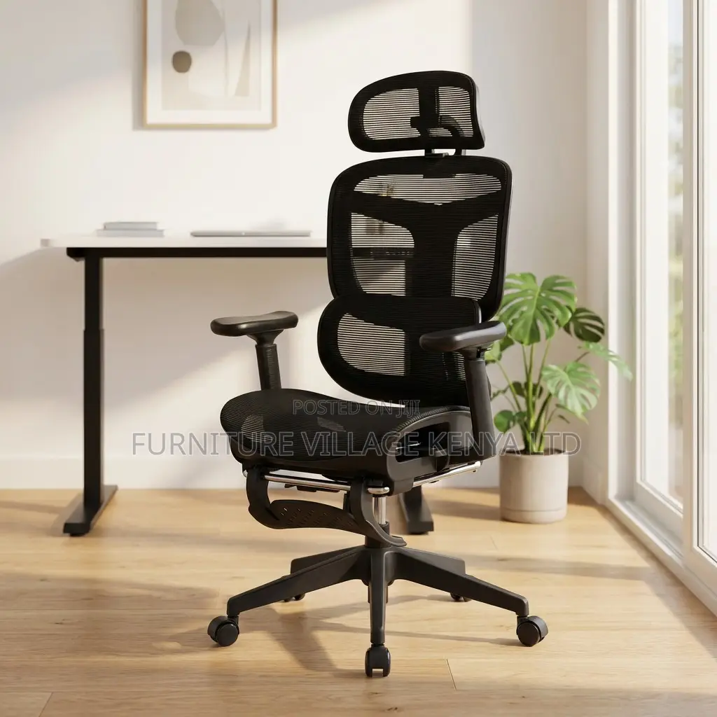 Home Mesh Chair With Footrest.