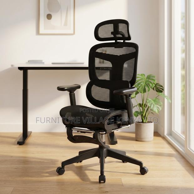 Home Mesh Chair With Footrest. - thumbnail 9