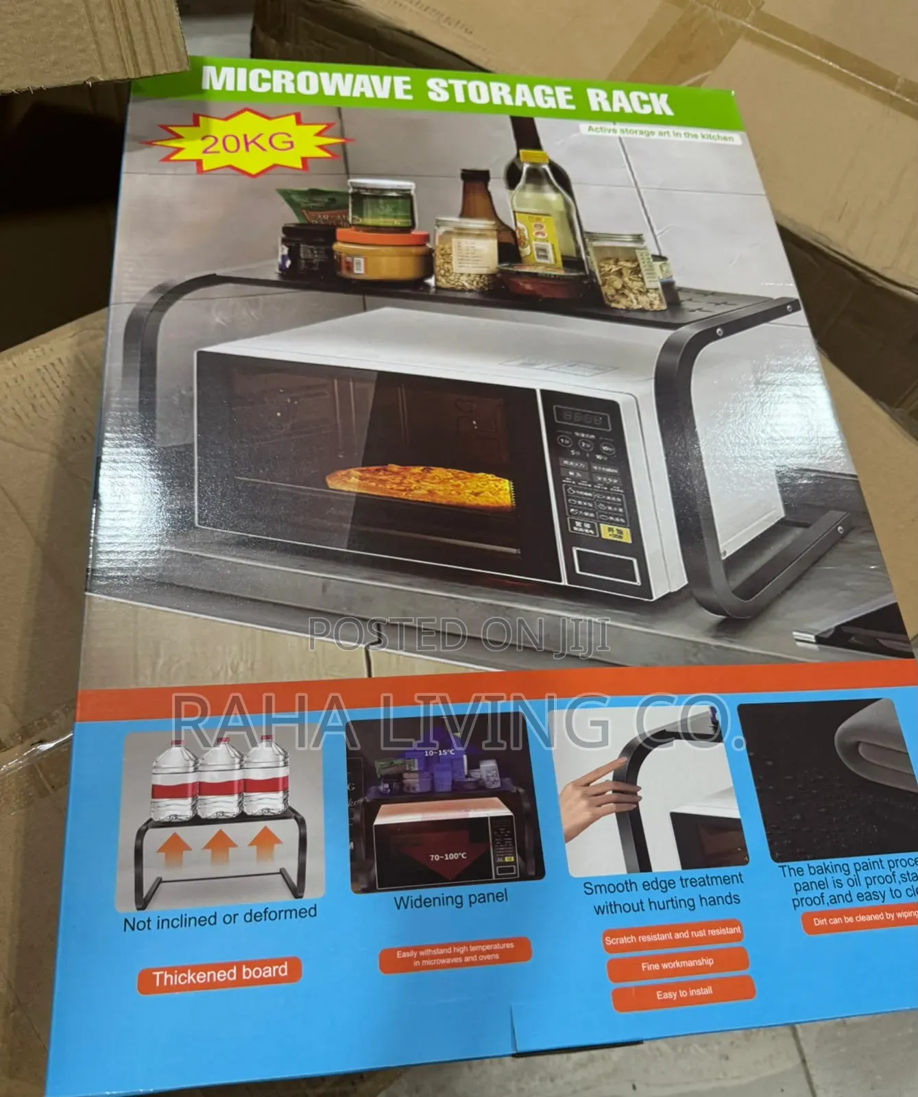 1 Tier Metallic Microwave Organizer Shelf | 55x35x35cm