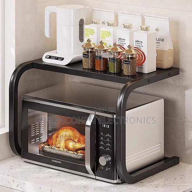 1 Tier Metallic Microwave Organizer Shelf / Stand