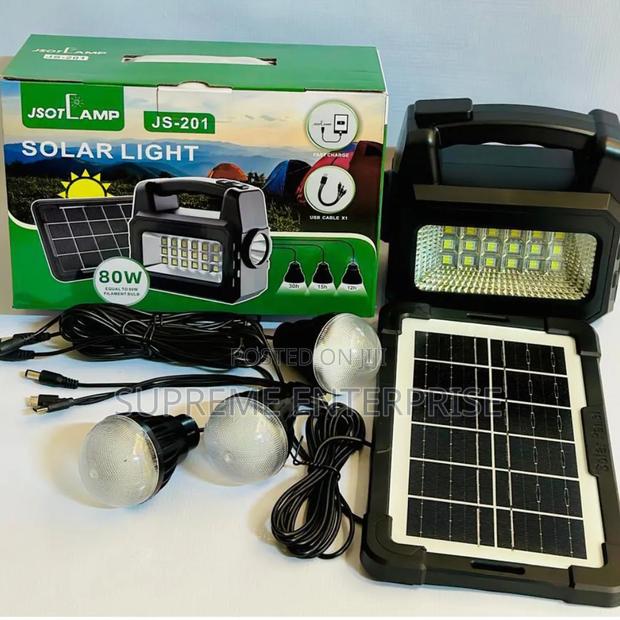 Solar Lighting System Kit With 3 Bulbs