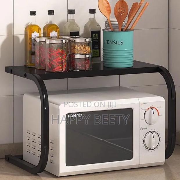 *1 Tier Metallic Microwave Organizer Shelf / Stand* - thumbnail 2