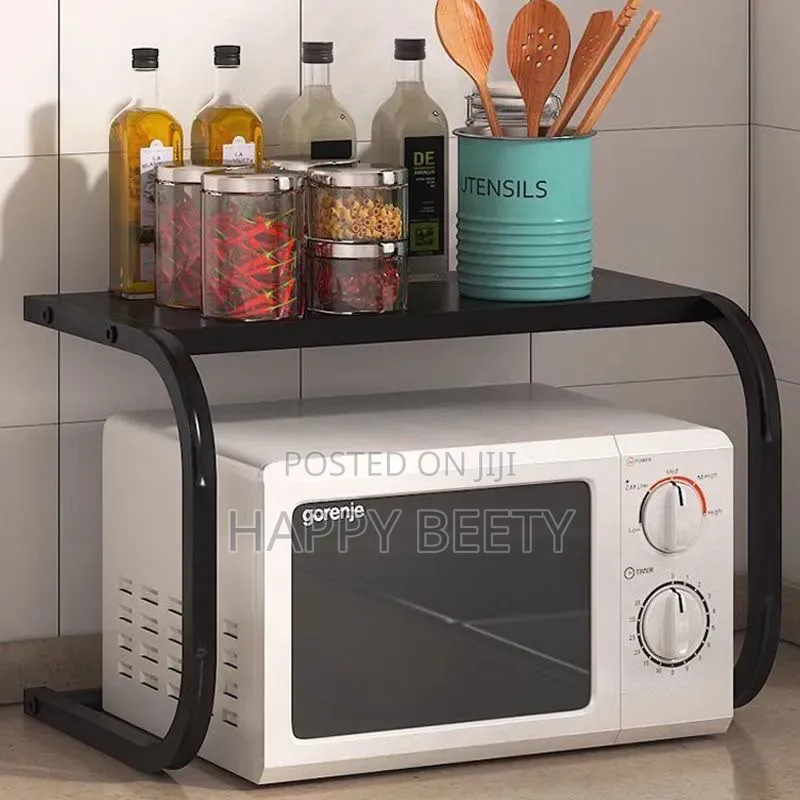 *1 Tier Metallic Microwave Organizer Shelf / Stand*