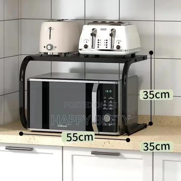 *1 Tier Metallic Microwave Organizer Shelf / Stand* - thumbnail 4