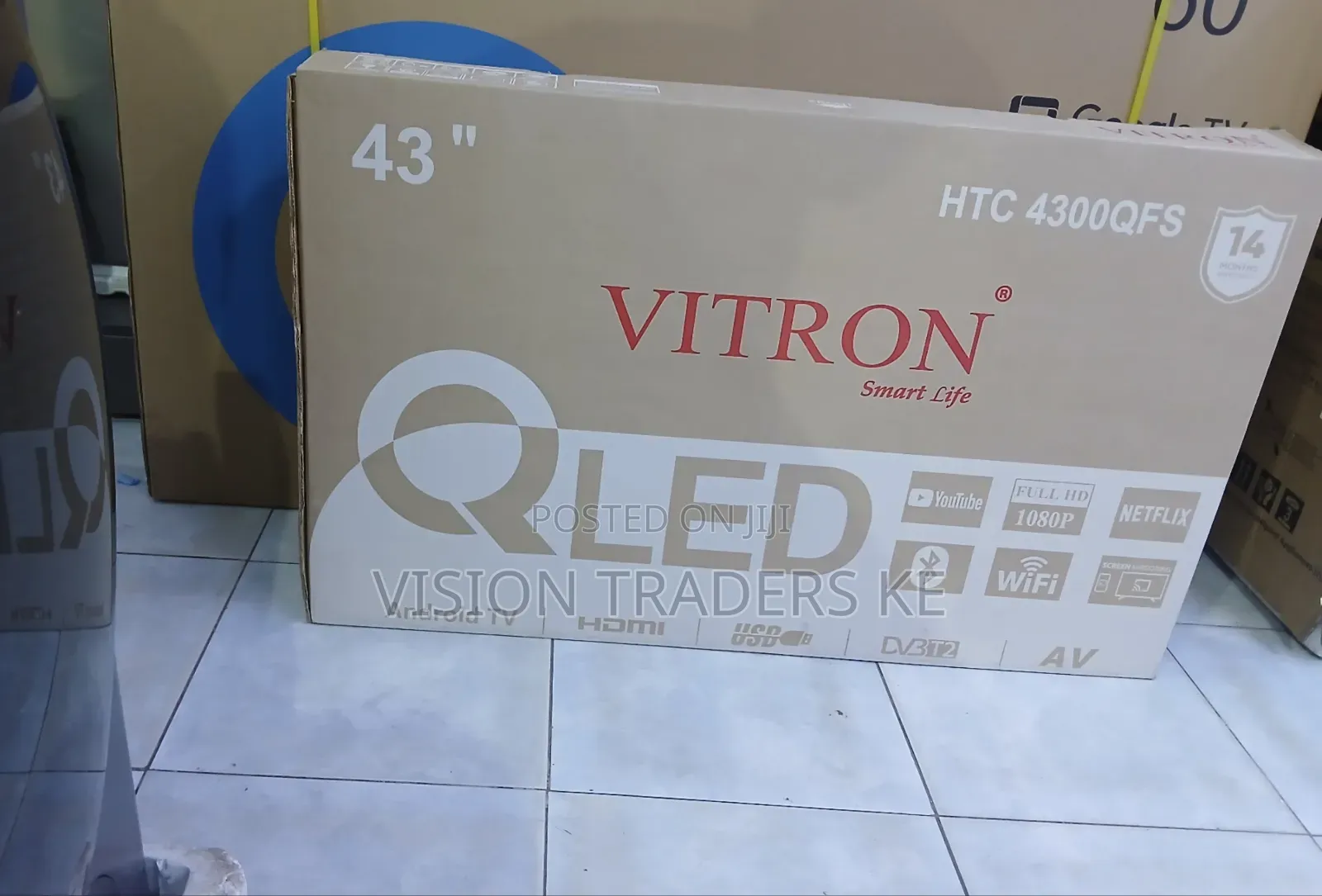 Vitron 43′′ 4300qfs Smart Qled Frameless FHD Tv With Bluetooth,Youtube